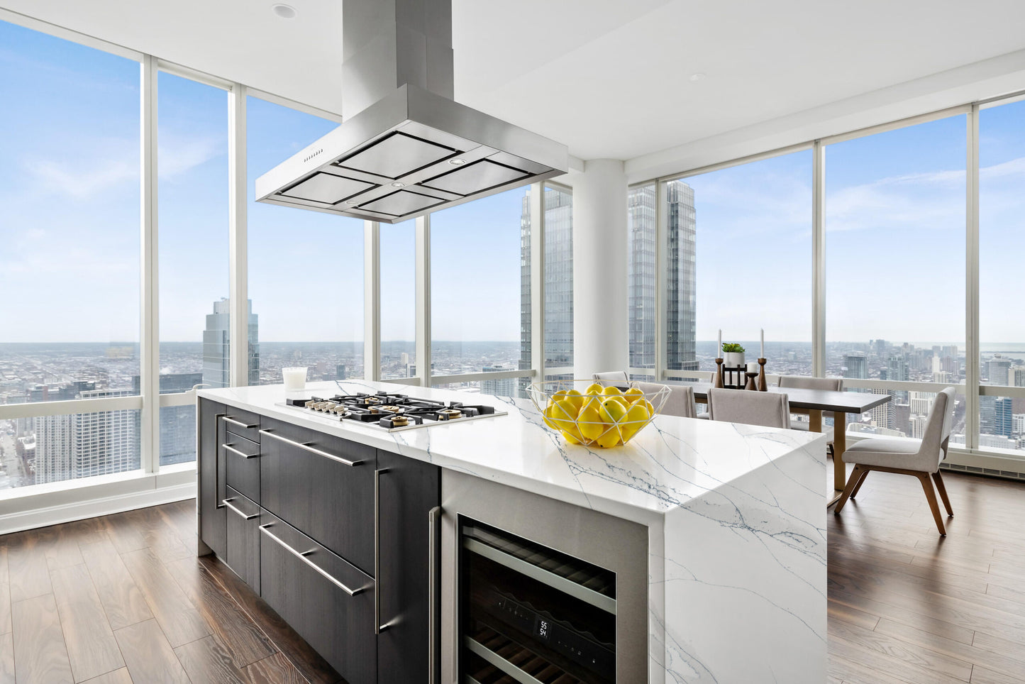 Elegant Luxury Penthouse Kitchen with City Views