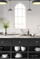 Black industrial kitchen