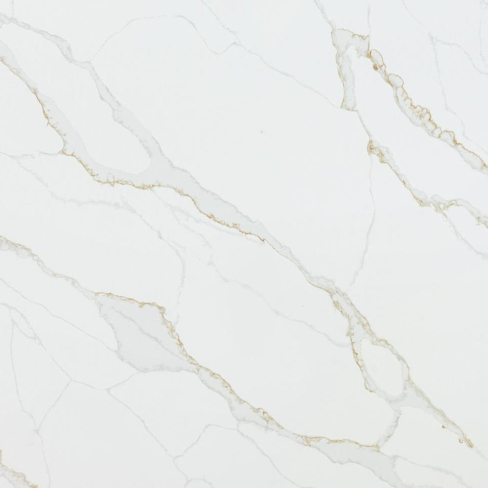 White marble tile with gold veining